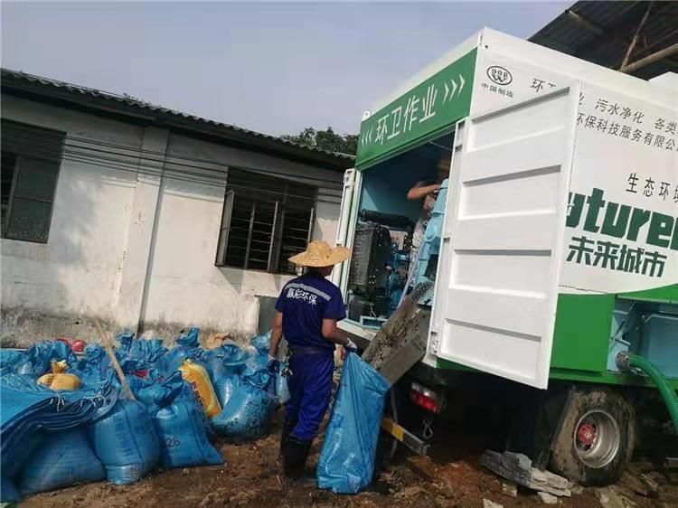 庐江工业污泥压干处理